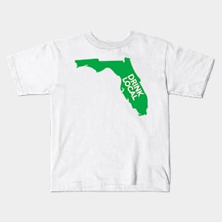 Florida Drink Local FL Green Kids T-Shirt